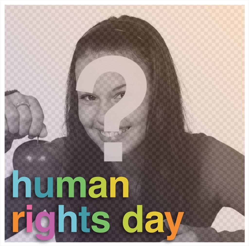 Effetto Foto di Giornata dei Diritti Umani per la tua foto ..
