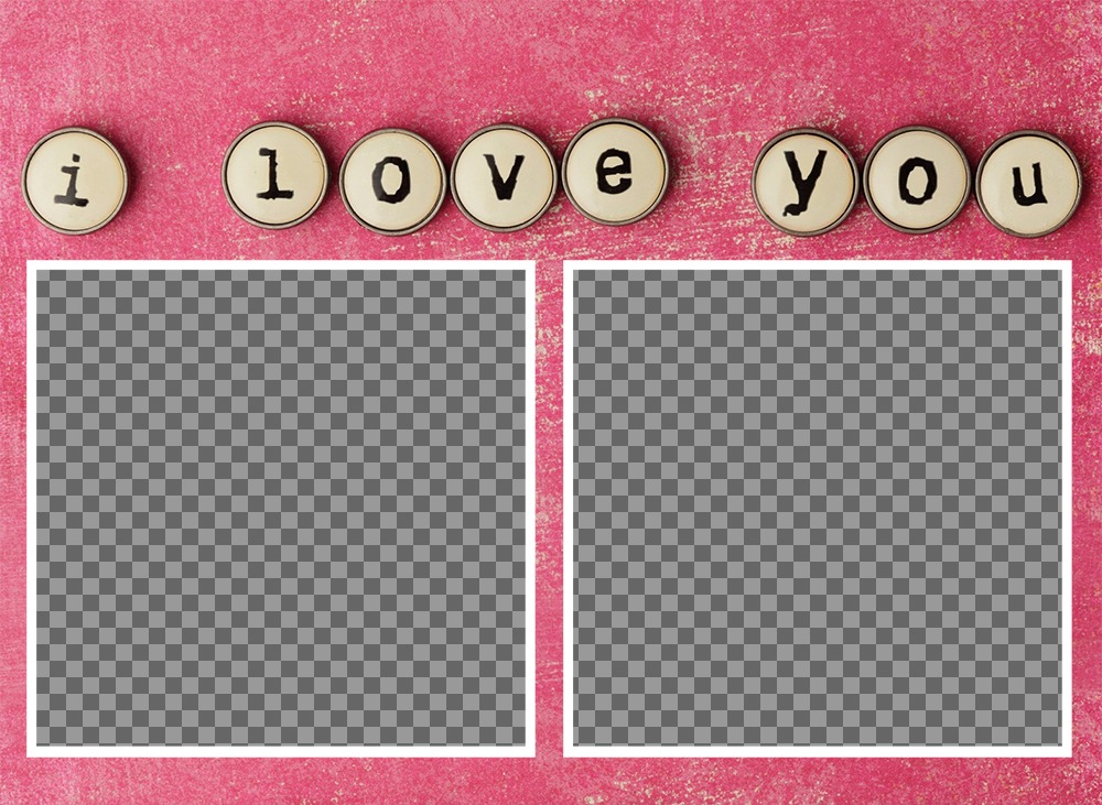Effetto Foto per due foto con le parole ti amo ..