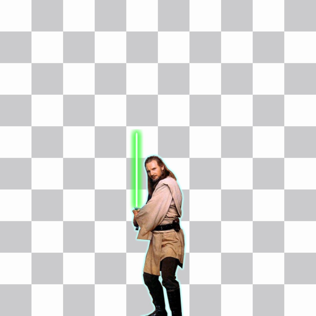 Sticker del personaggio di Star Wars Qui-Gon Jinn per le vostre foto ..