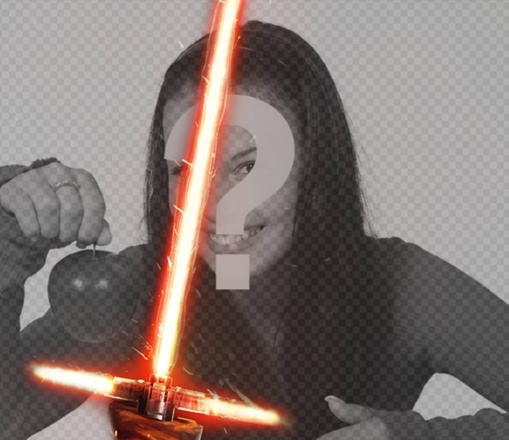 Effetto Foto di Kylo Ren spada laser per la tua foto ..