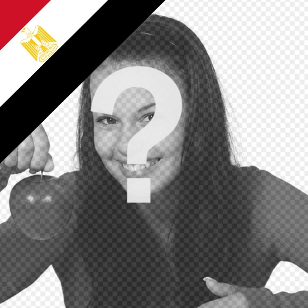 Effetto Foto di Egypt flag in un angolo della foto ..