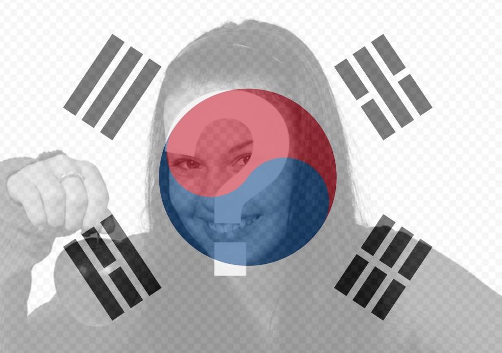 Filtro di bandiera della Corea del Sud alla foto ..