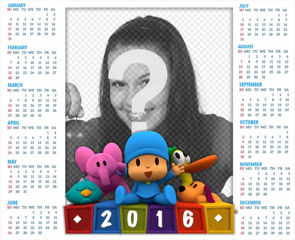 Un 2016 Calendario in perfetto inglese per i vostri bambini ..