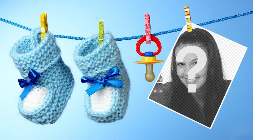 Bambini effetto foto con un ciuccio per caricare una foto ..