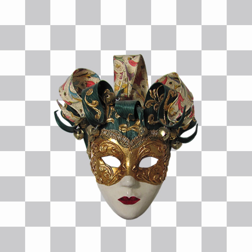 Sticker di una maschera di carnevale originale per le vostre foto ..