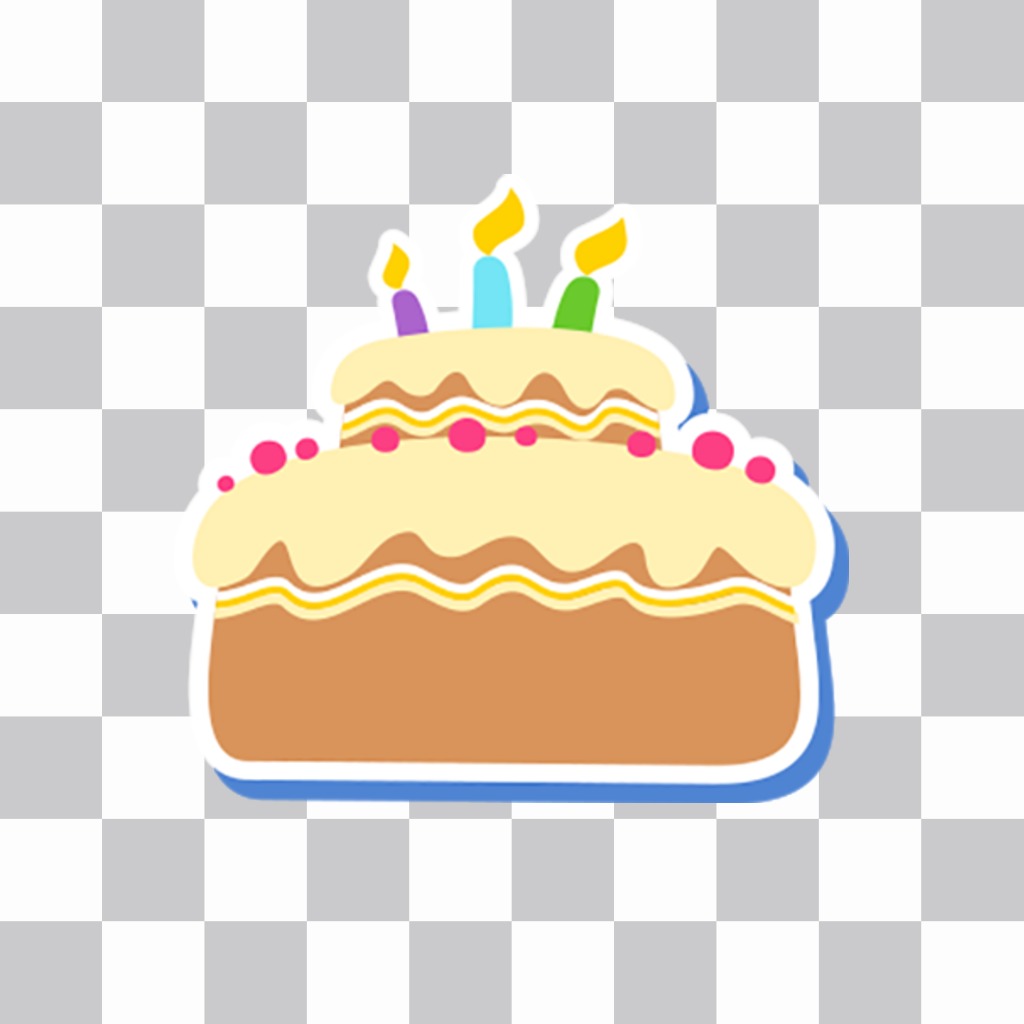 Sticker di una torta di compleanno per mettere le vostre foto ..