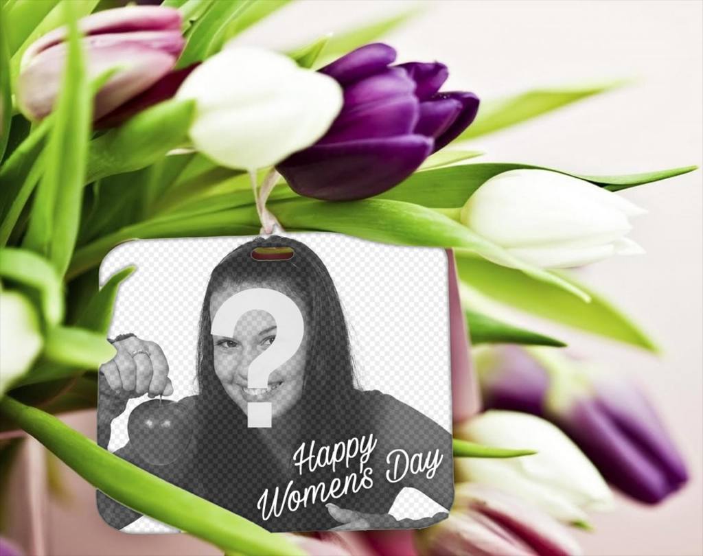 Bellissimi fiori per celebrare Womens Day caricare la tua foto effetto ..