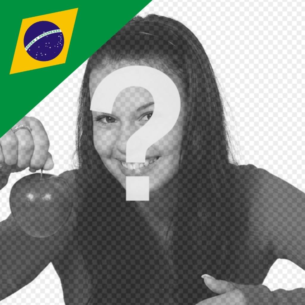Aggiungere nelle foto la bandiera brasiliana in un angolo ..