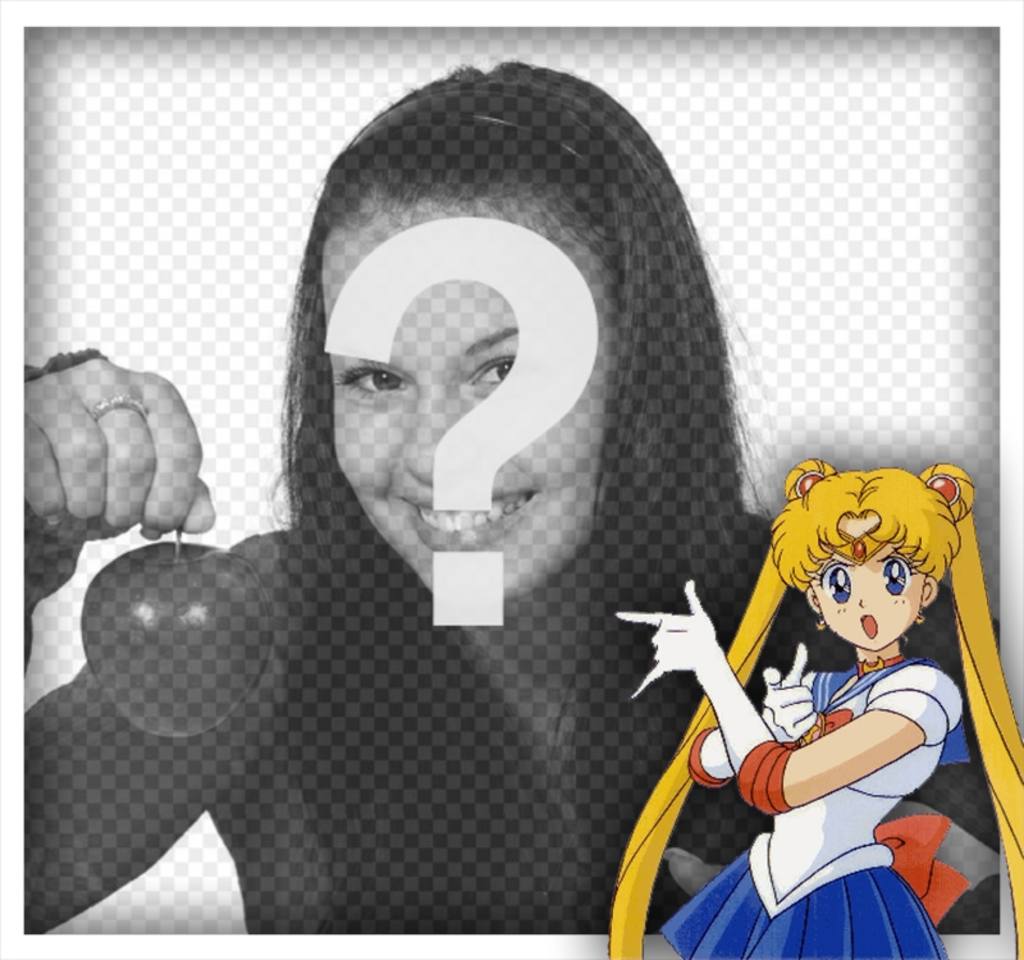 Modifica questo telaio con la tua foto per essere con il Sailor Moon ..