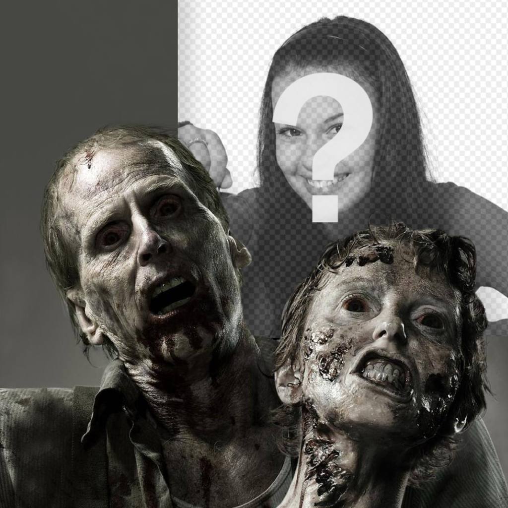 Fotomontaggio del terrore con gli zombi con la tua foto ..