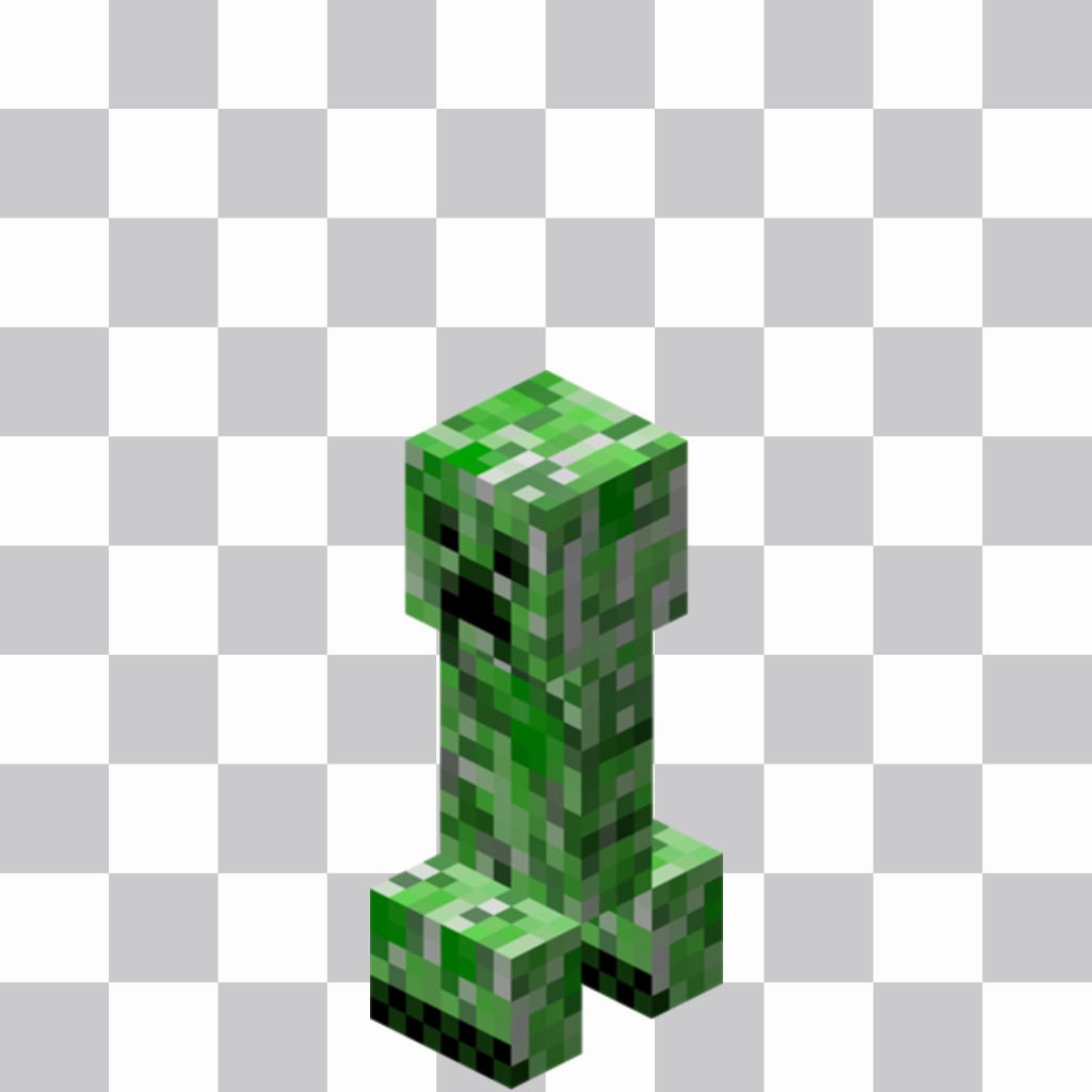 Adesivo con Creeper da Minecraft per le tue foto ..