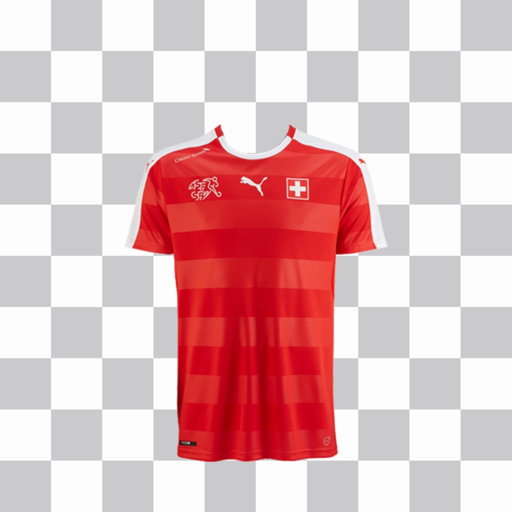 Incollare la maglia della squadra di calcio svizzera sulle foto gratis effetto ..