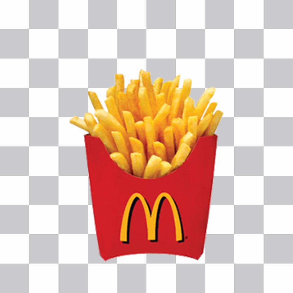 Ladesivo decorativo per incollare le patate McDonalds sulle tue foto ..