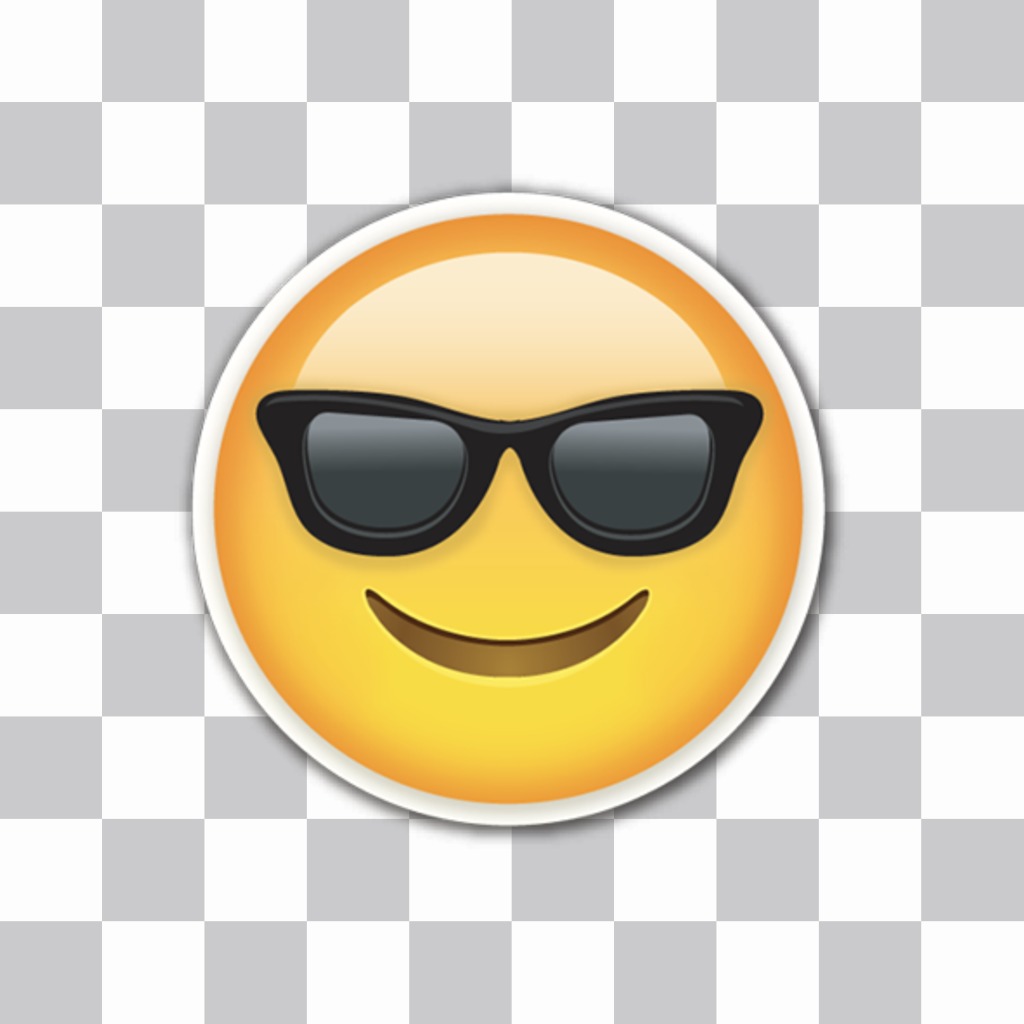 WhatsApp Emoji con occhiali da sole per incollare sulle foto 