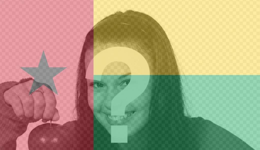 Filtro libero per la tua foto con la bandiera della Guinea Bissau ..