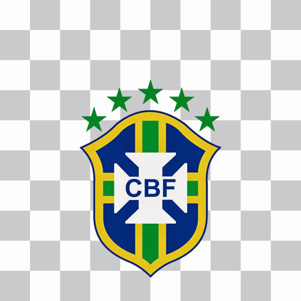 Scudo della squadra nazionale di calcio del Brasile per aggiungere alle vostre foto ..