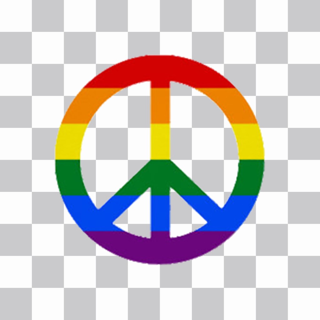 Simbolo di pace e amore con i colori dellarcobaleno per decorare le tue foto ..