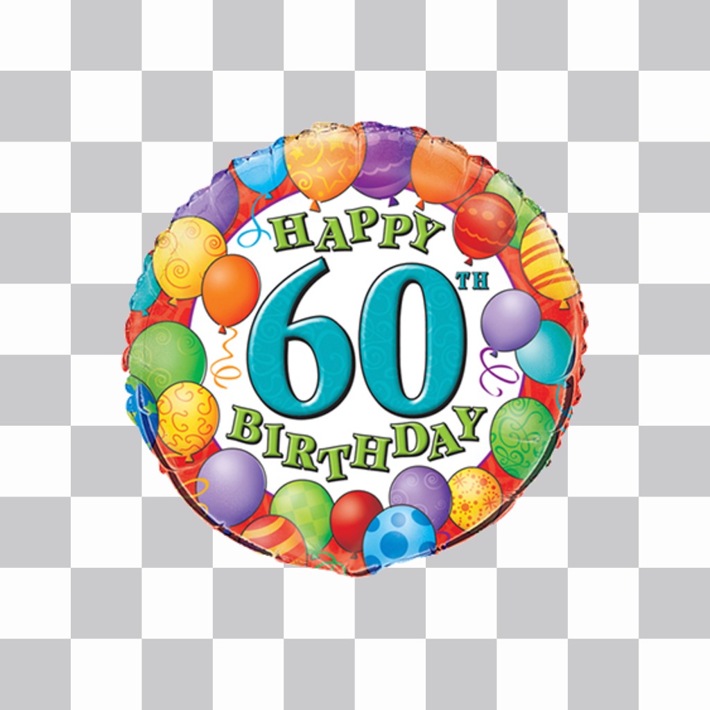 palloncino colorato per celebrare 60 anni di aggiungerlo sul tuo Sticker ..