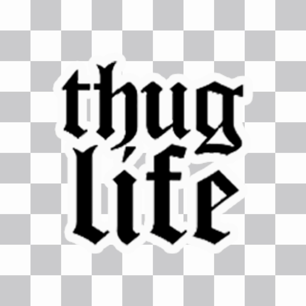 Essere virale con questo adesivo di Thug Life per incollare sulle tue foto ..