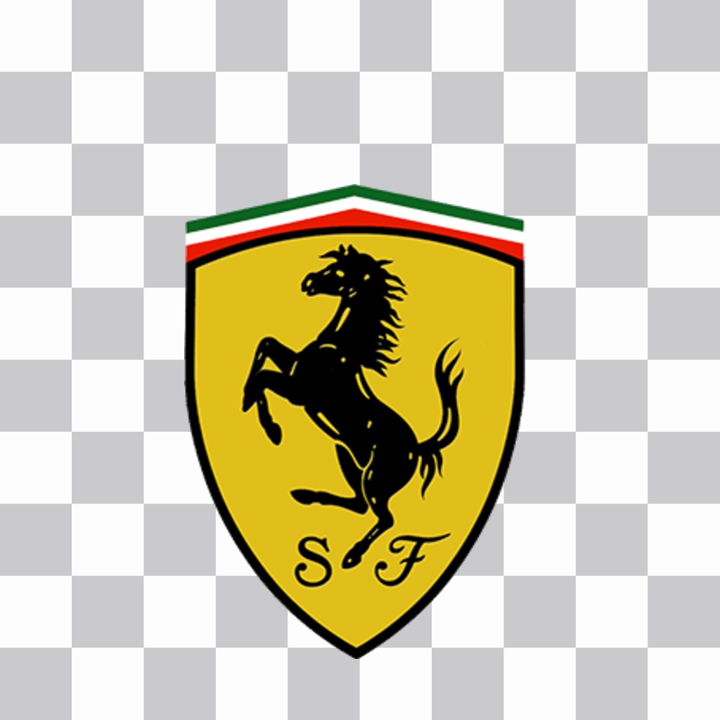 Scudo Ferrari per incollare e decorare le vostre foto online effetto foto gratis ..