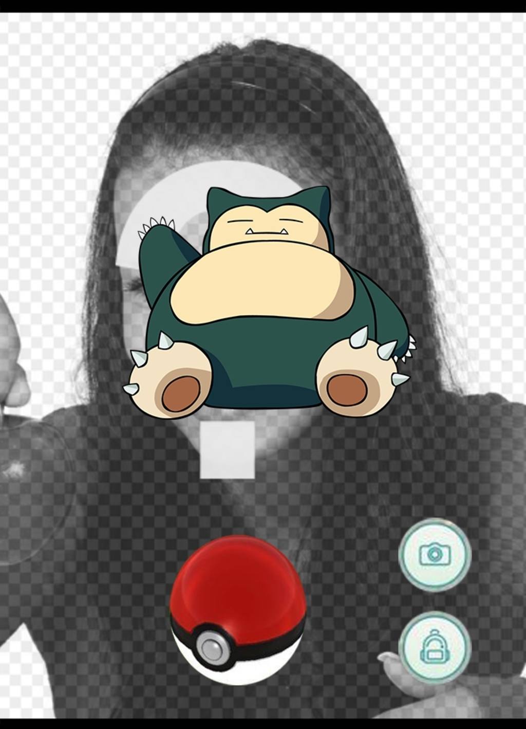 Foto effetto di Pokemon Go con Snorlax per modificare con la tua foto ..