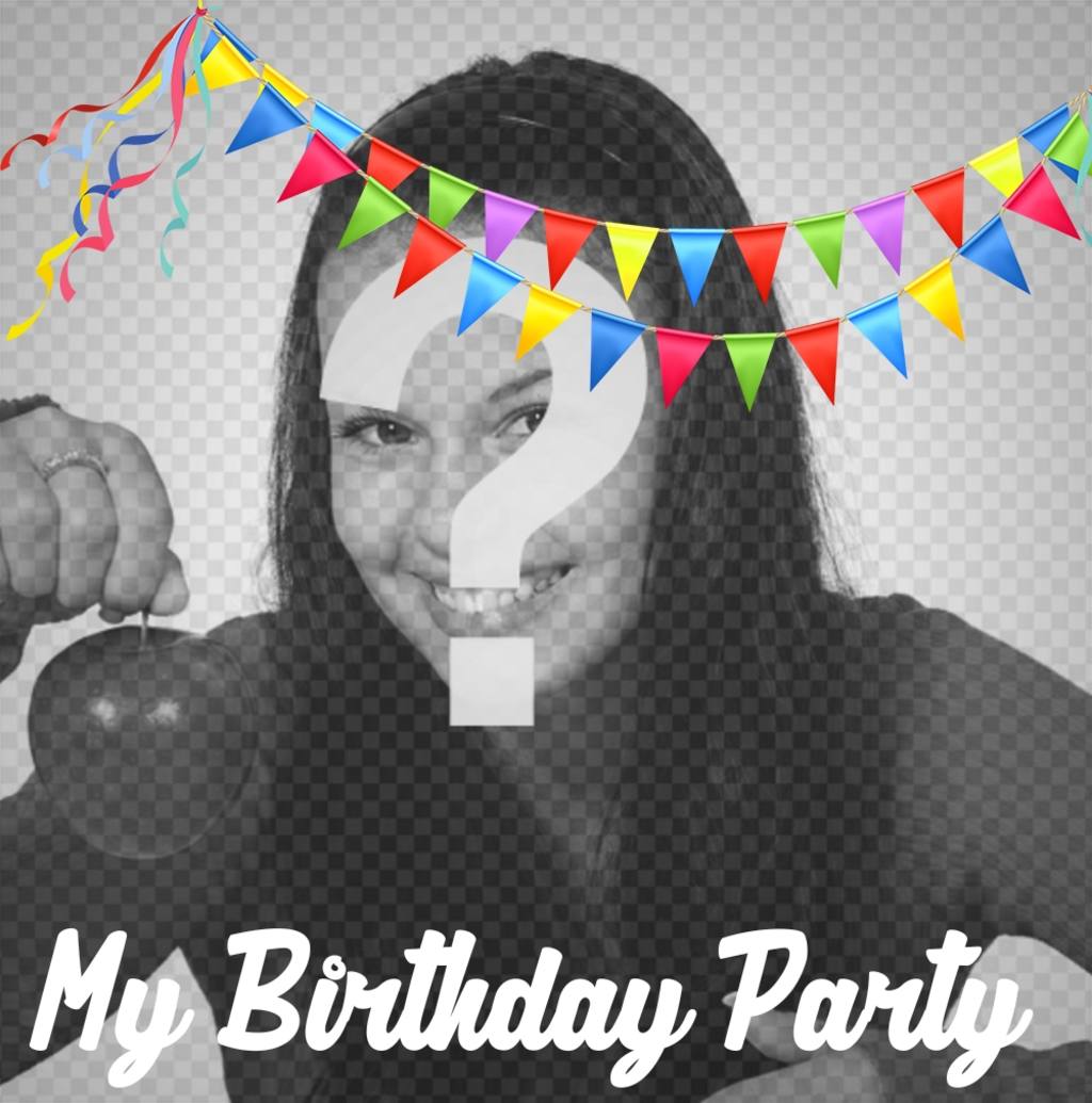 effetto on-line per caricare la tua foto e celebrare la vostra festa di compleanno ..