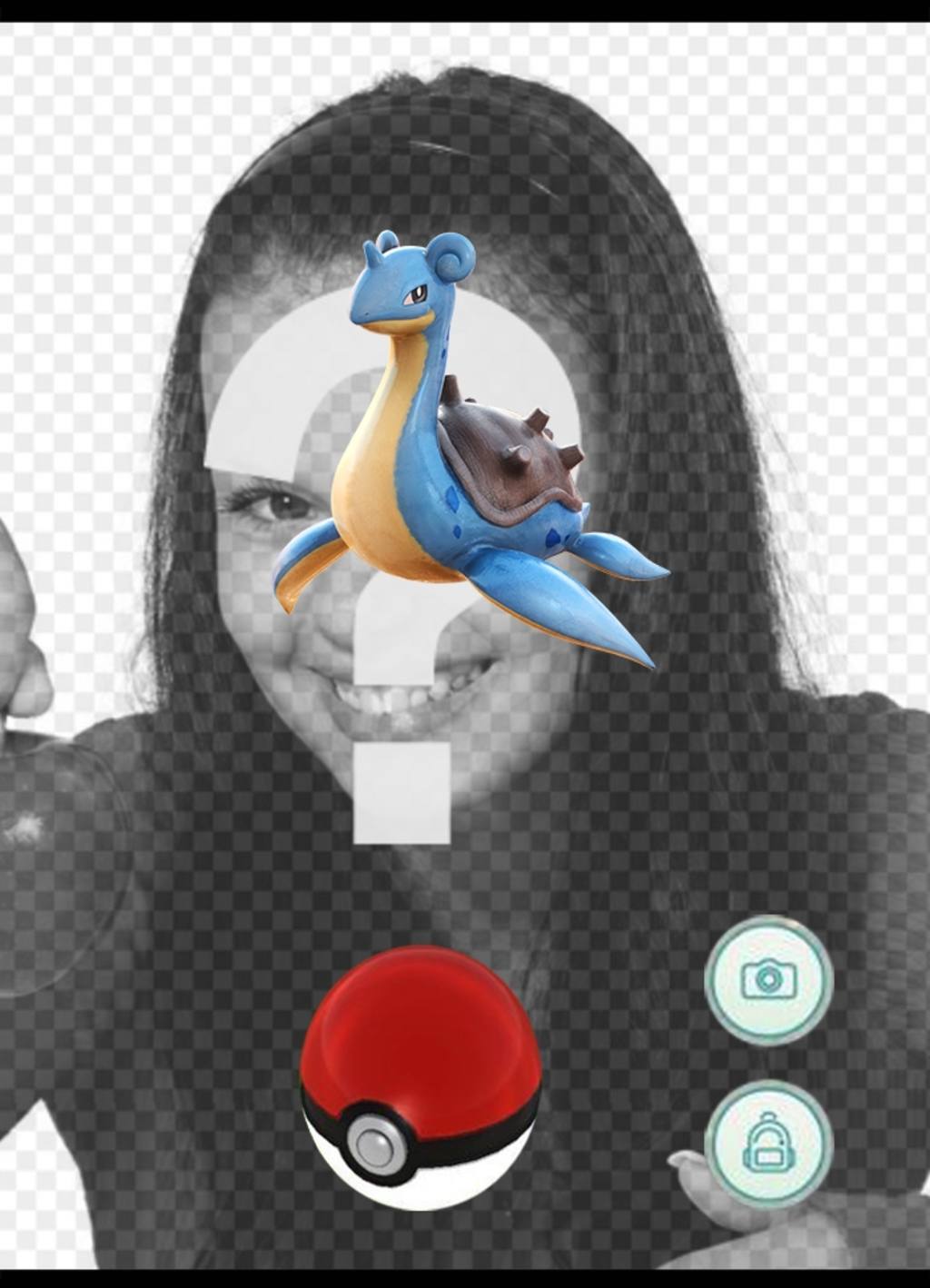 Effetto di Pokemon Go con Lapras cui è possibile modificare con la tua foto ..