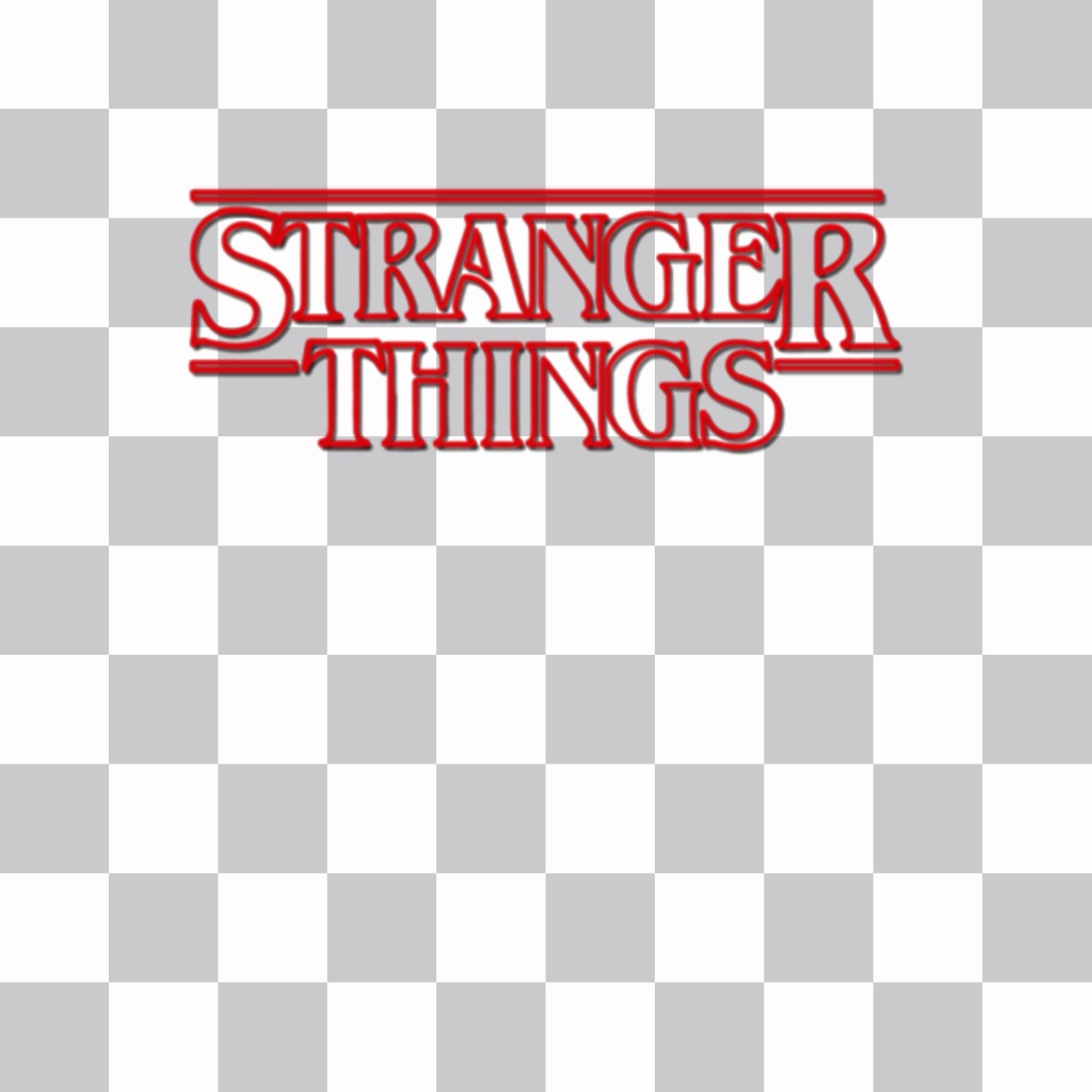 Logo della famosa serie Stranger Things come adesivo per incollare nelle foto ..