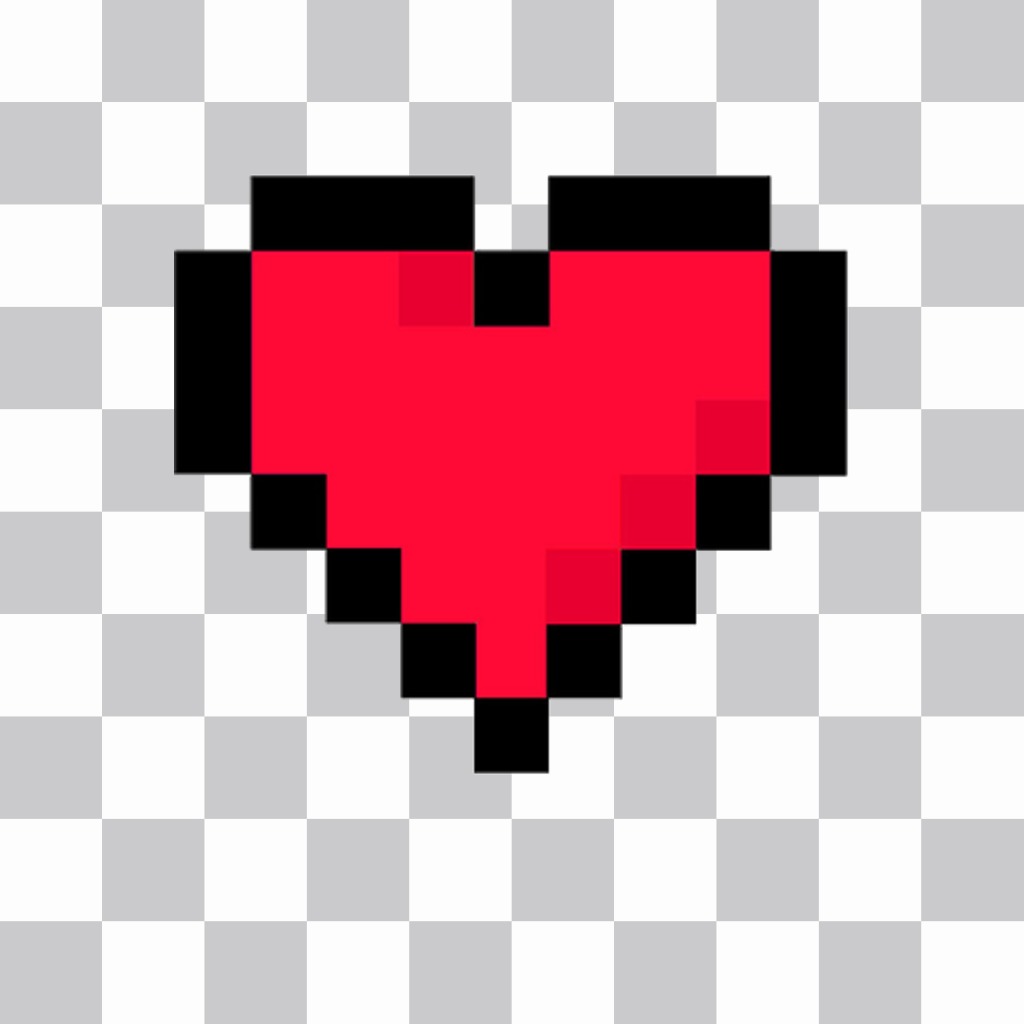 Cuore Pixel per incollare nelle vostre immagini come un adesivo in linea effetto 