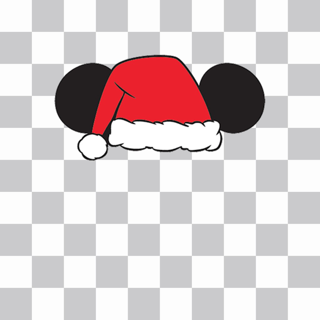 Sticker di orecchie di Topolino con il cappello della Santa per le tue foto ..