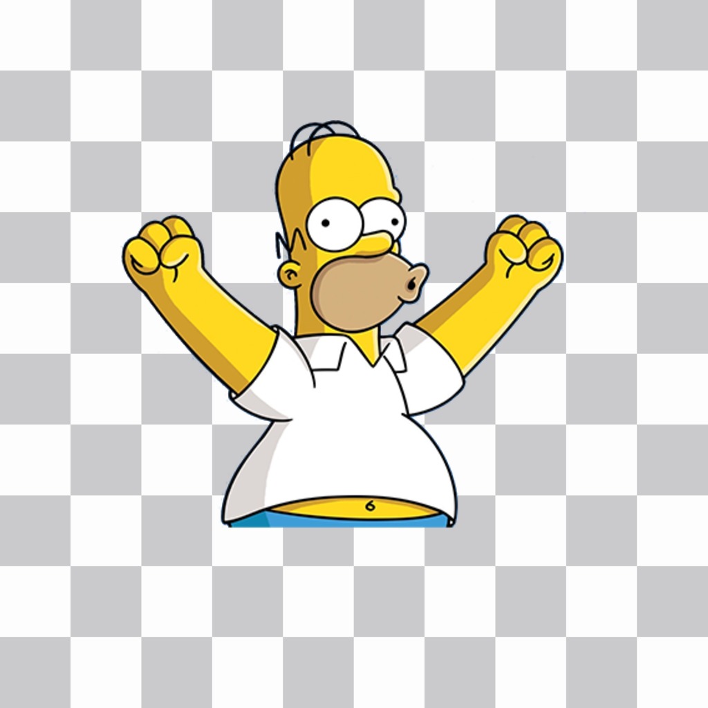 Incolla Homer Simpson celebrare in qualsiasi punto della foto ..