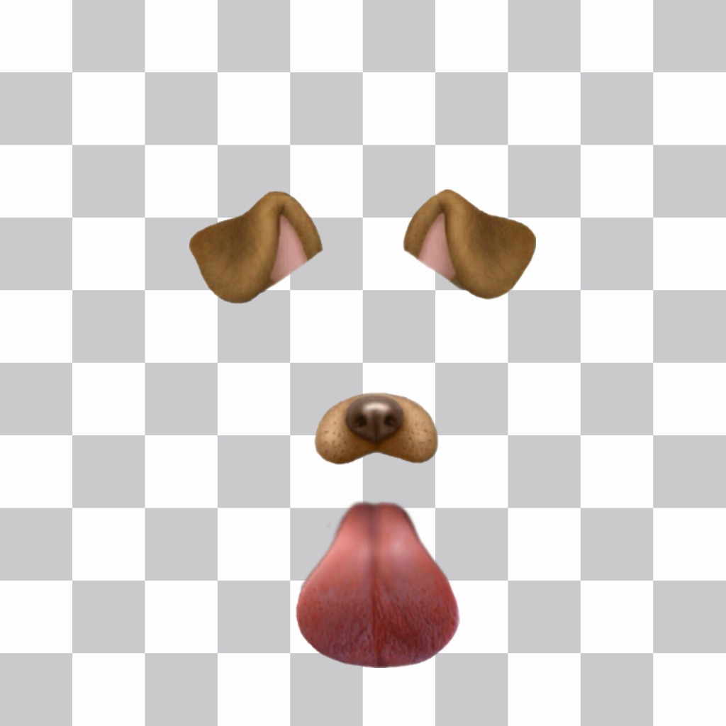 Filtro Dog Snapchat che fa la linguaccia per mettere sul viso 