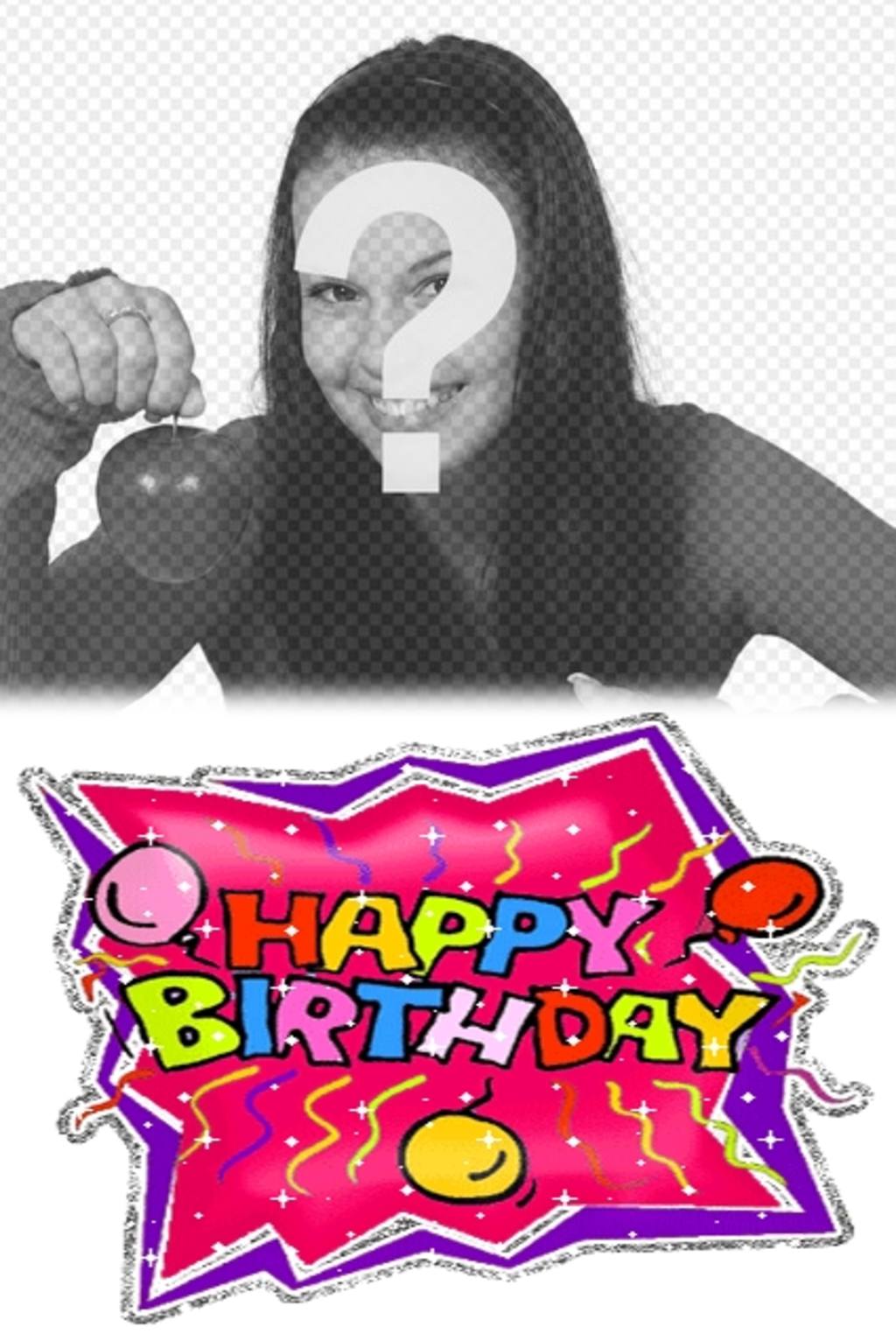 Crea la tua carta di compleanno personalizzata con una foto! Usalo per augurare un felice compleanno o scheda come..