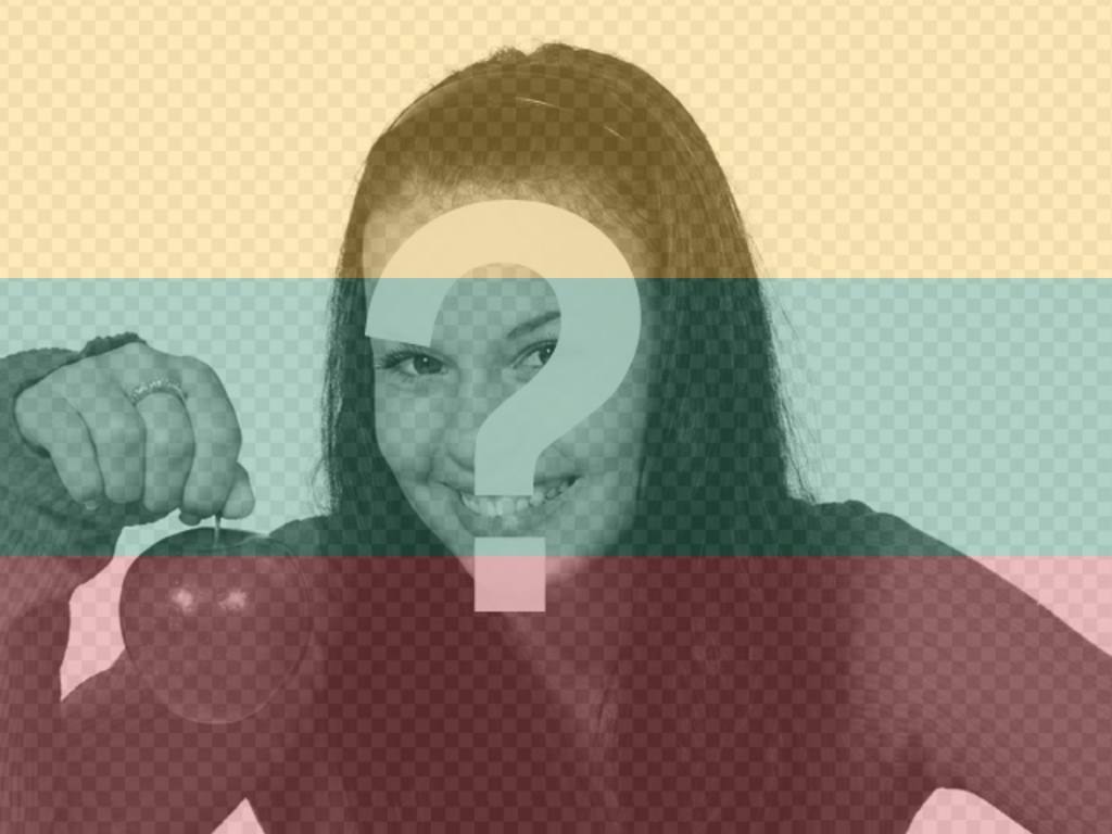 Fotomontaggio di mettere la bandiera della Lituania con la foto..
