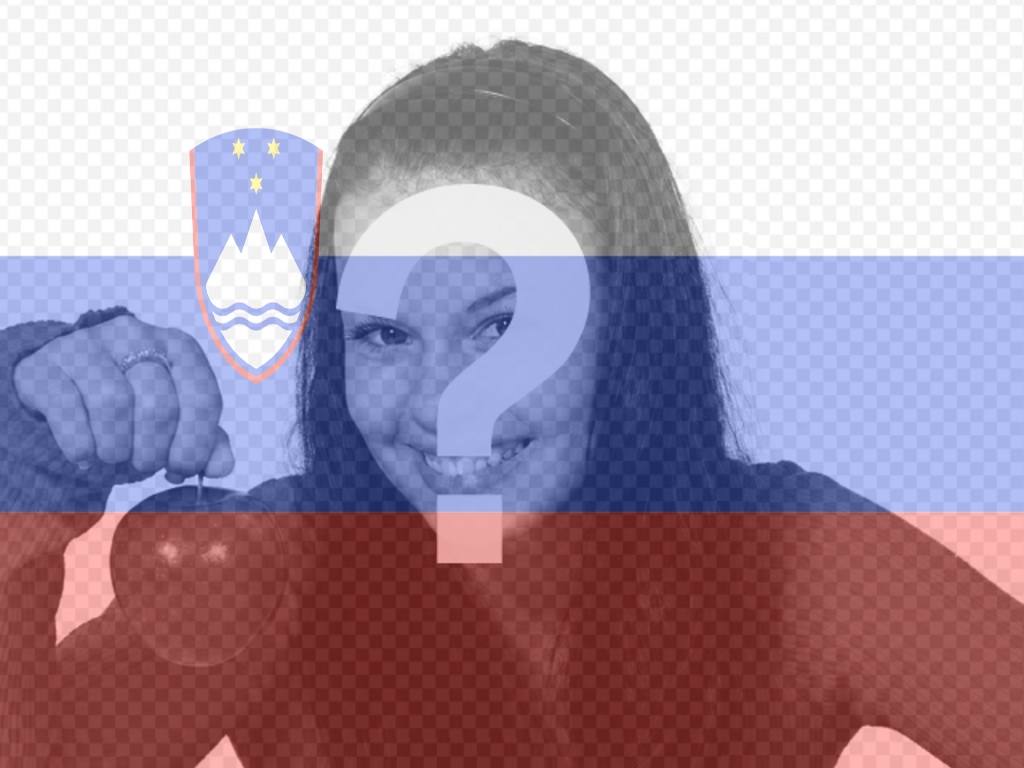 Metti la tua foto con la bandiera della Slovenia con questo fotomontaggio..