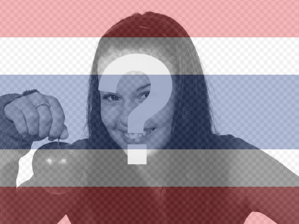 Modello per un collage dipinto volto o di una foto in trasparenza con la bandiera della Thailandia, basta caricare la foto, modificare on-line ed è possibile salvare o inviare ai tuoi amici via..