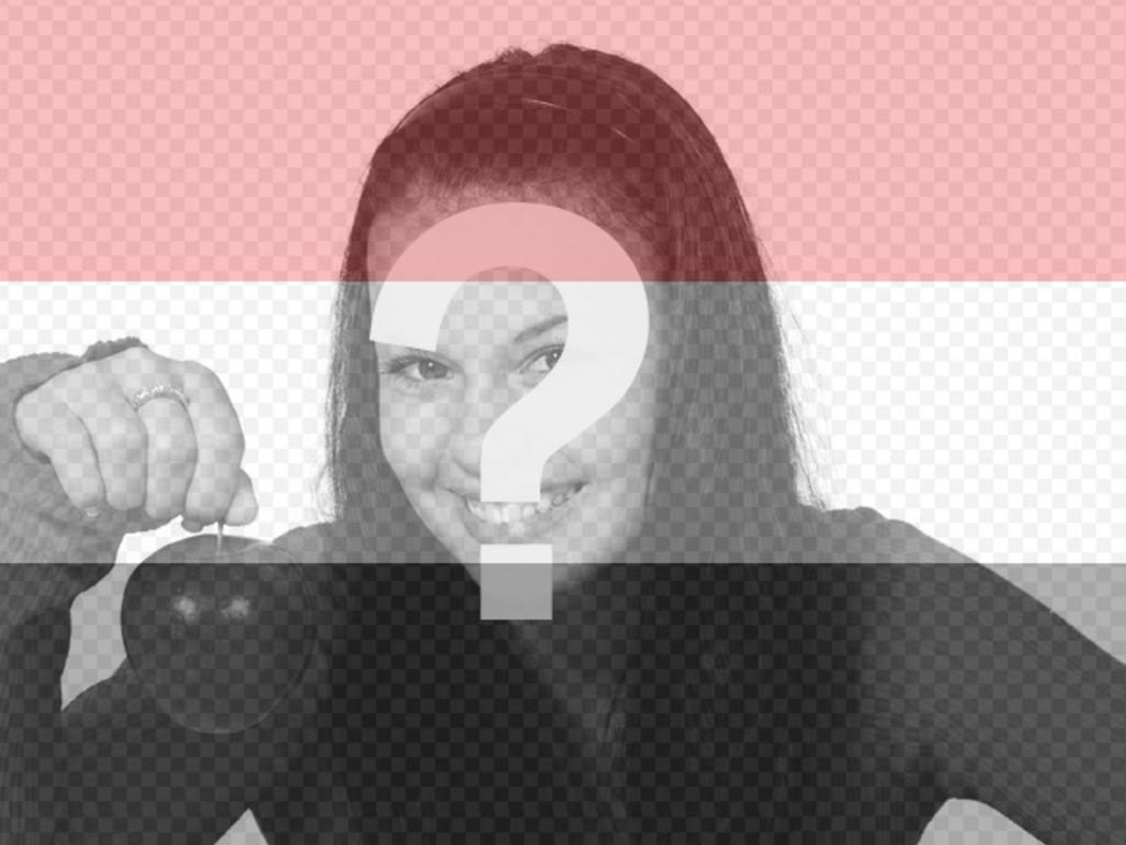 Collage di mettere la foto della bandiera dello Yemen insieme a una foto..